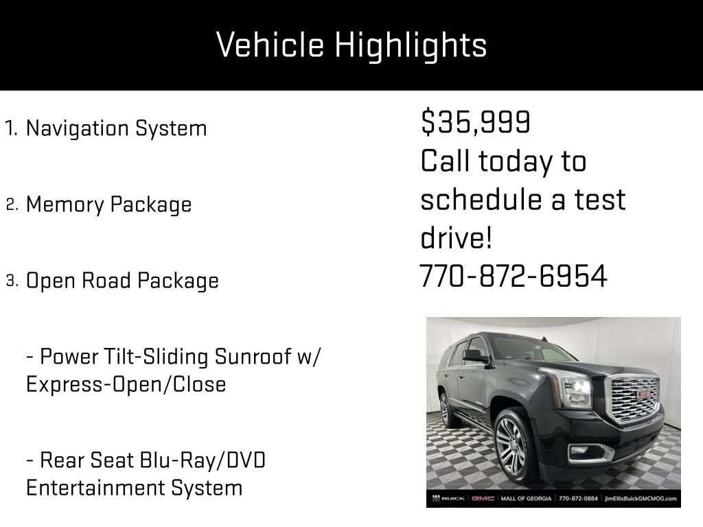 used 2019 GMC Yukon car, priced at $35,999
