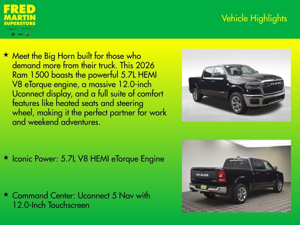 new 2026 Ram 1500 car, priced at $56,118