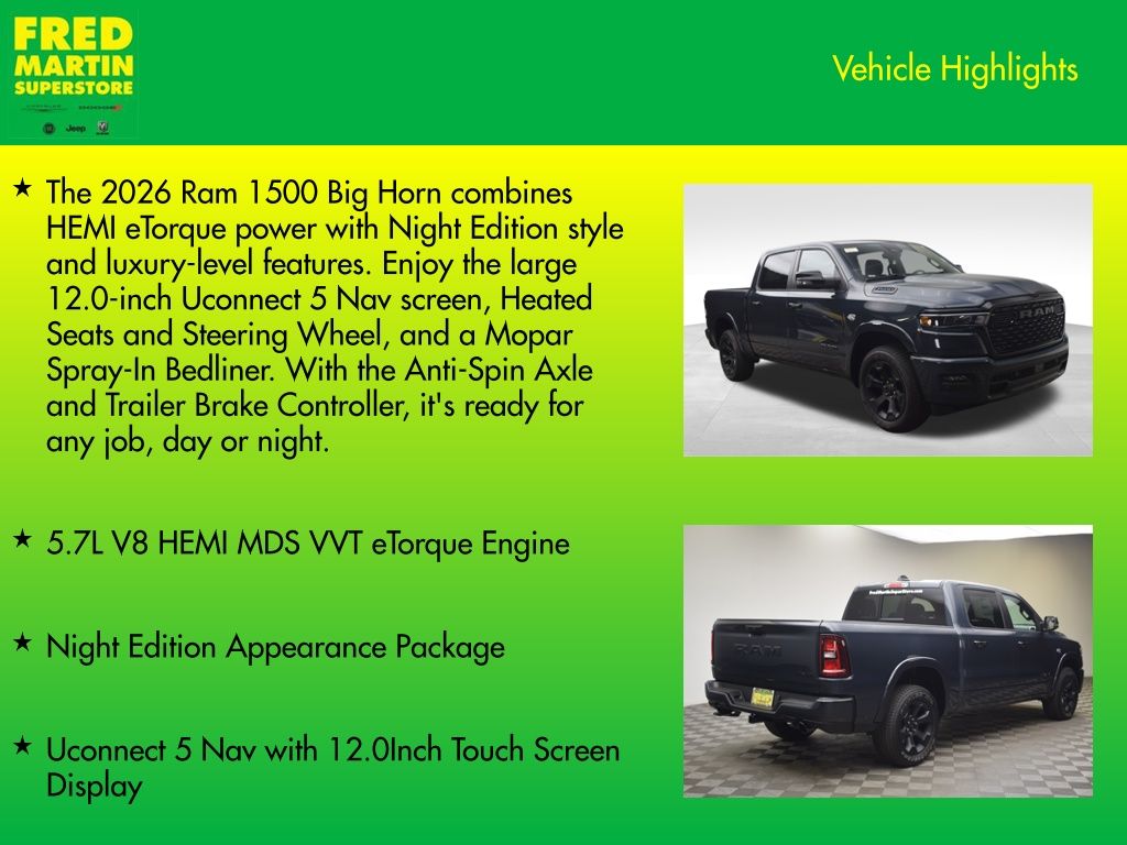 new 2026 Ram 1500 car, priced at $56,466