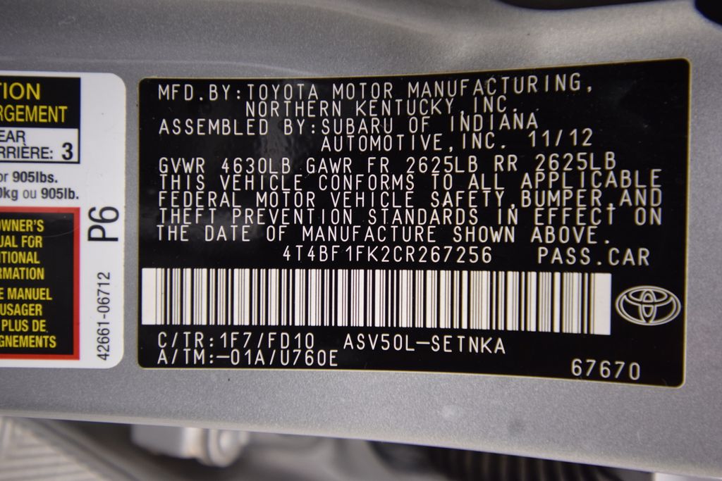 used 2012 Toyota Camry car, priced at $8,100