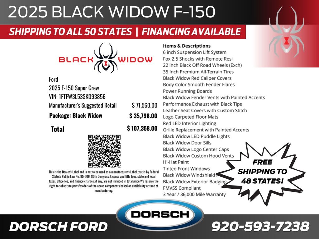 new 2025 Ford F-150 car, priced at $101,858