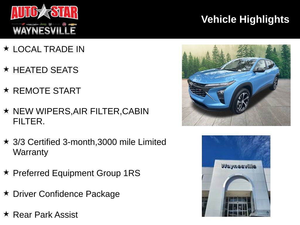 used 2025 Chevrolet Trax car, priced at $23,200