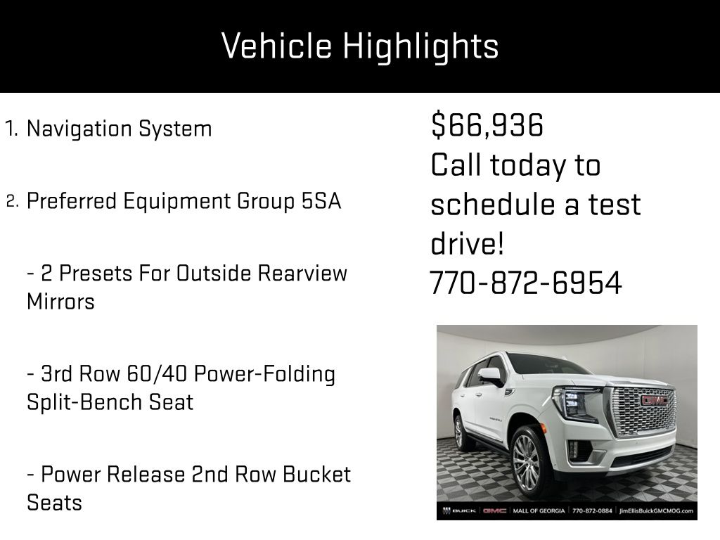 used 2023 GMC Yukon car, priced at $66,936