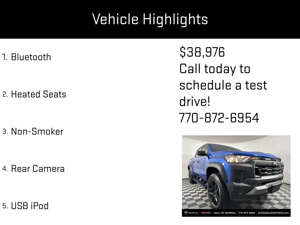 used 2023 Chevrolet Colorado car, priced at $38,976