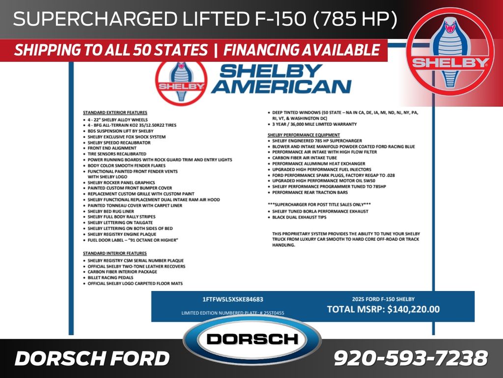 new 2025 Ford F-150 car, priced at $138,220