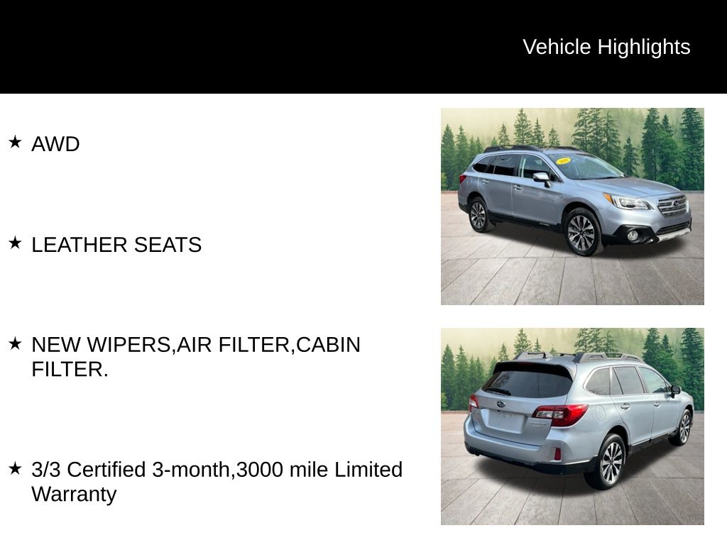 used 2016 Subaru Outback car, priced at $18,490