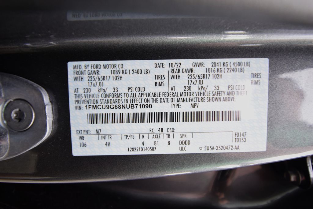 used 2022 Ford Escape car, priced at $21,500