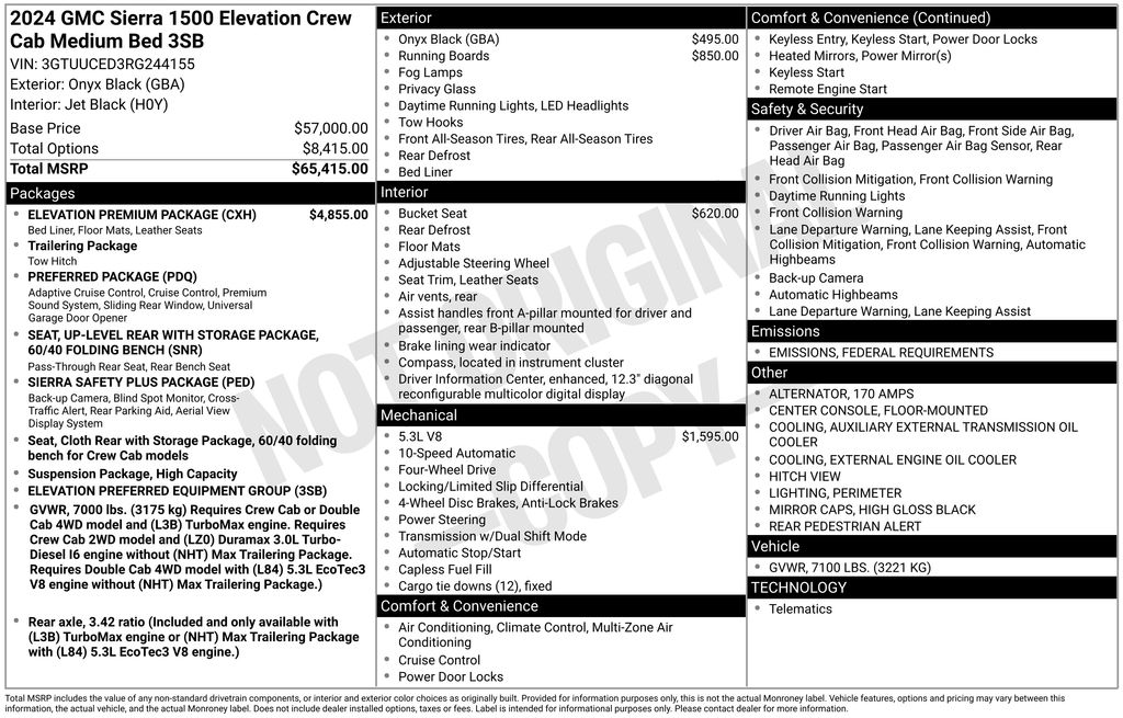 used 2024 GMC Sierra 1500 car, priced at $50,400