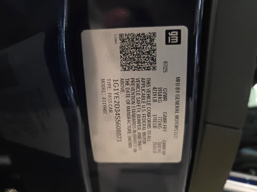 new 2025 Chevrolet Corvette car, priced at $135,885