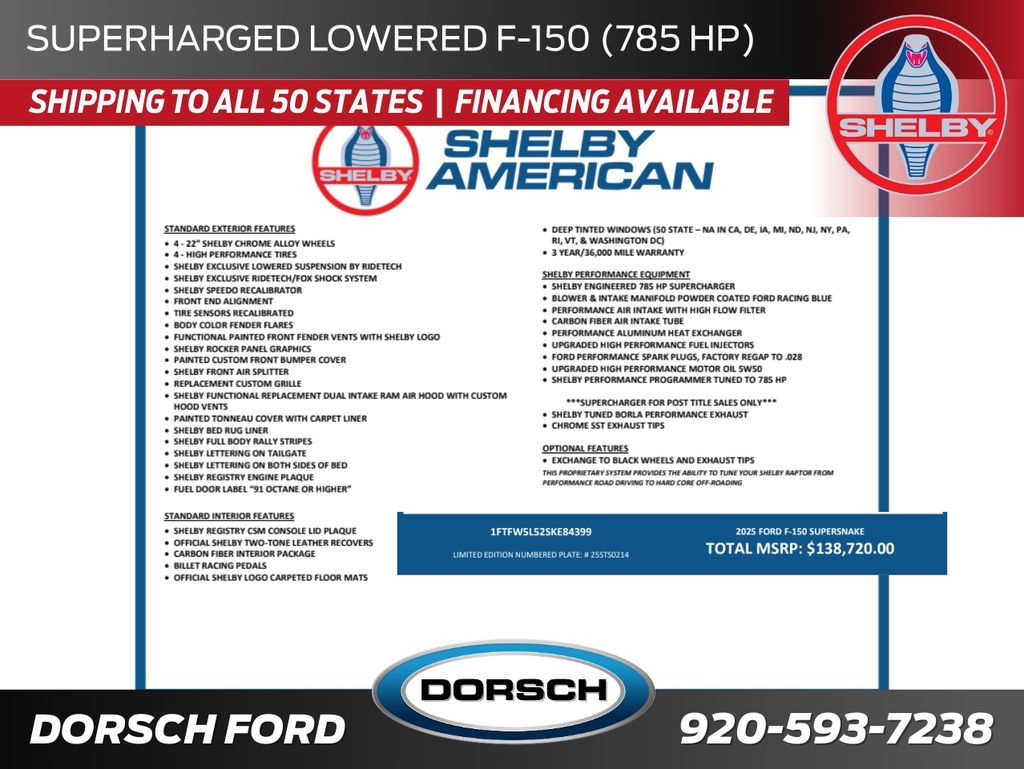 new 2025 Ford F-150 car, priced at $136,720