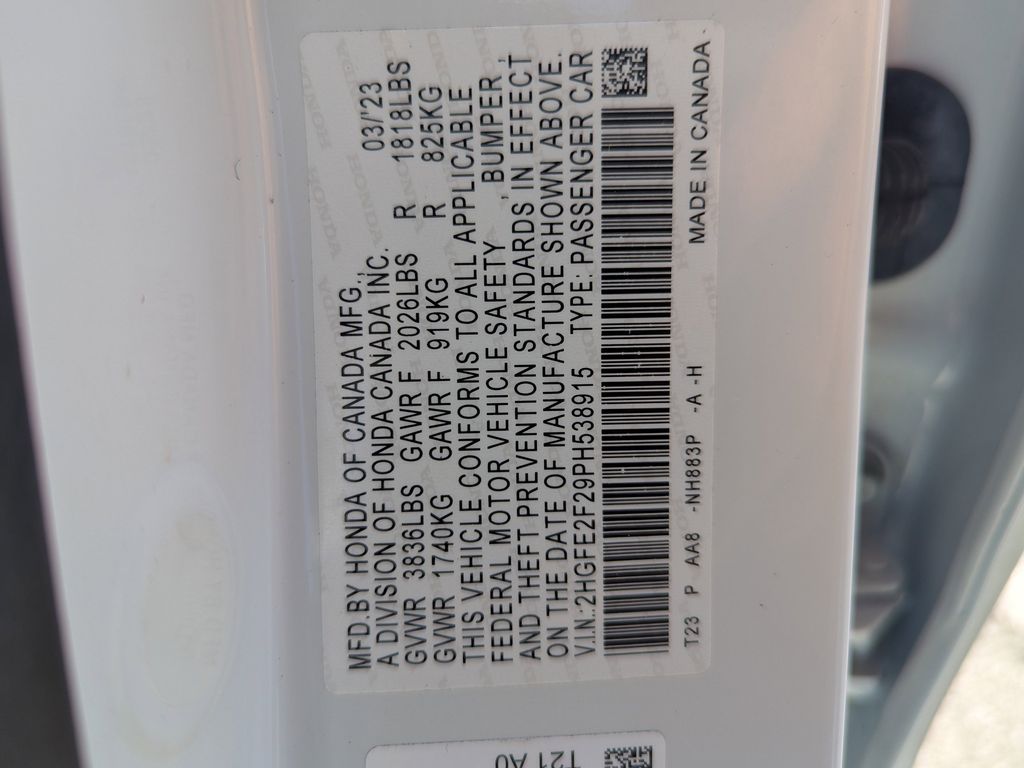 used 2023 Honda Civic car, priced at $20,195