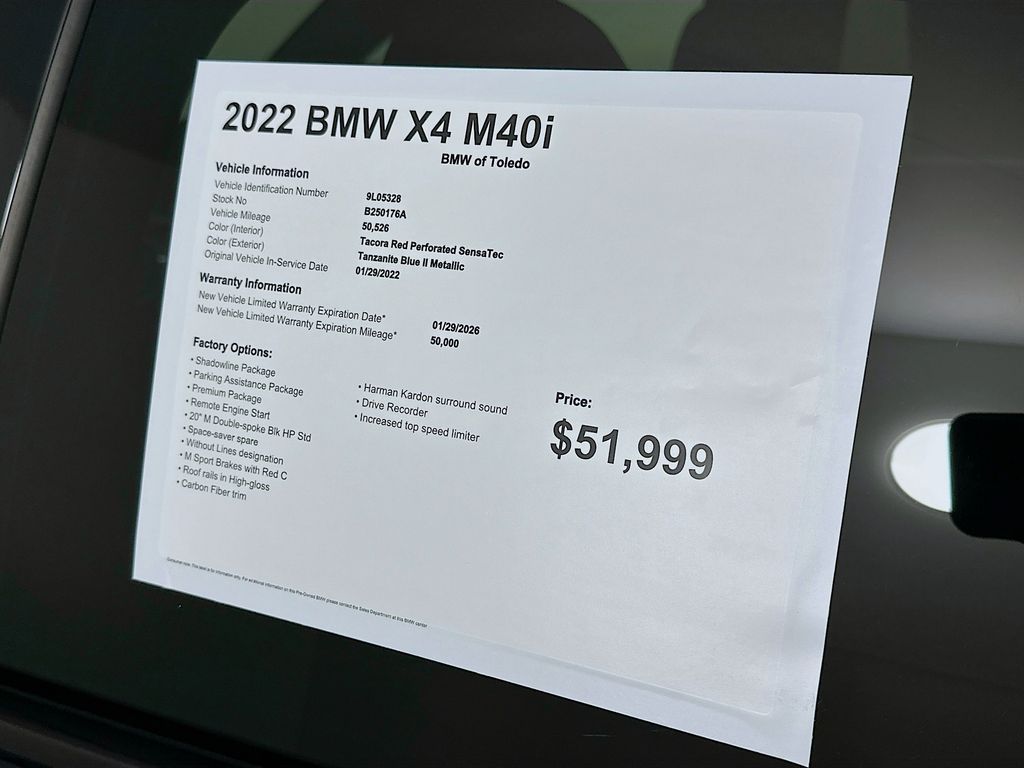 used 2022 BMW X4 car, priced at $43,499