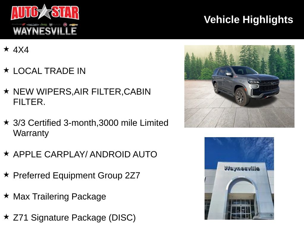 used 2021 Chevrolet Tahoe car, priced at $44,700