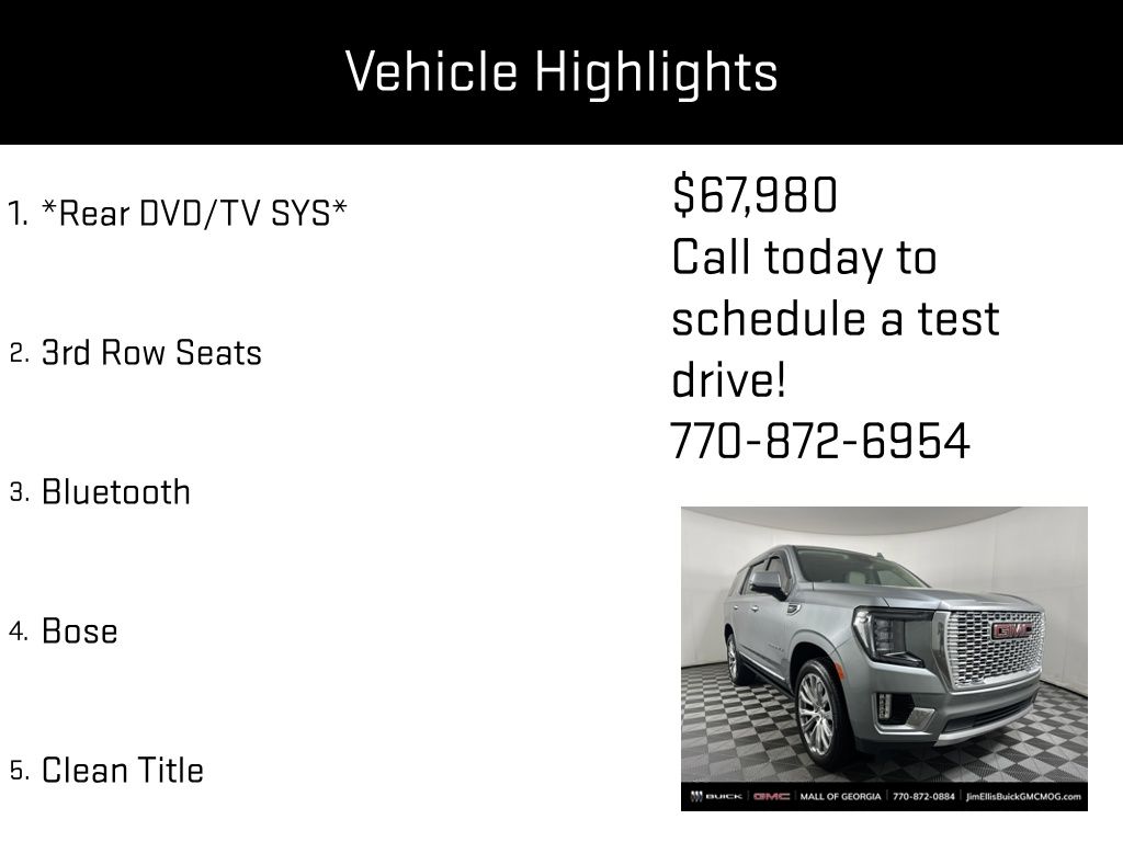 used 2023 GMC Yukon car, priced at $67,980