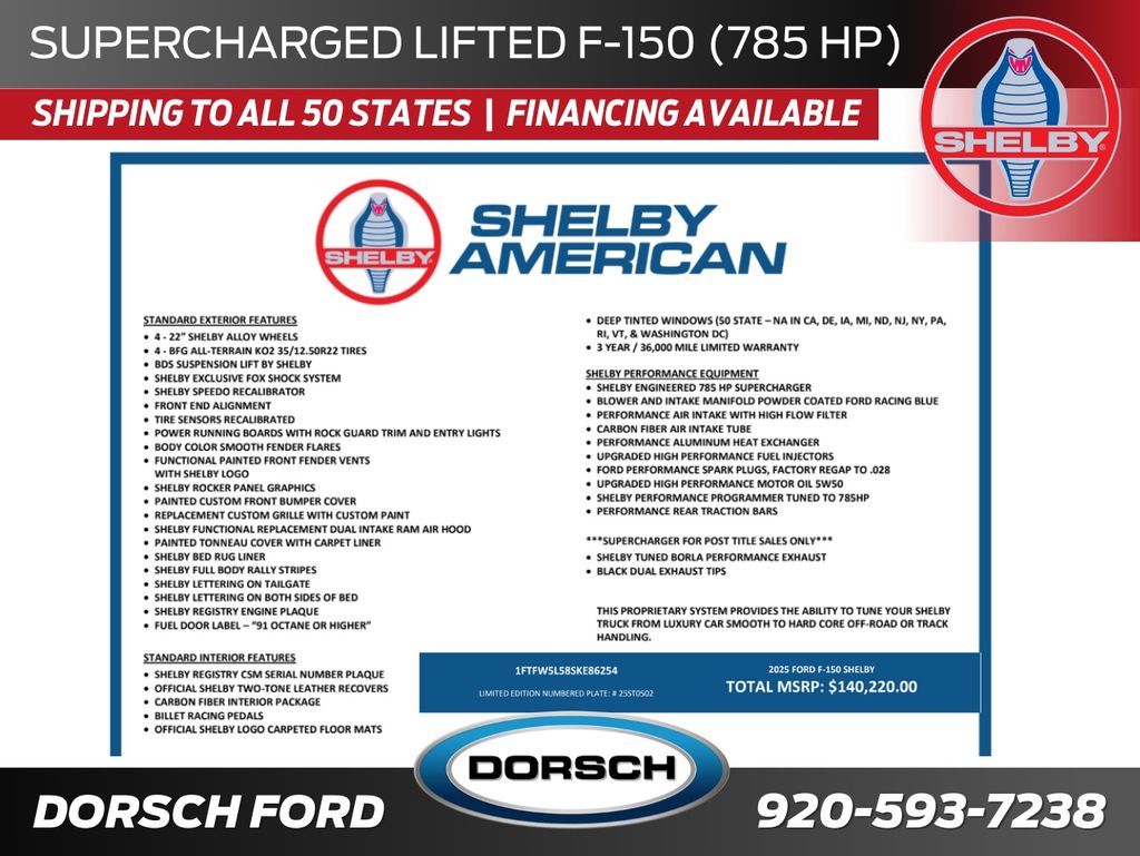 new 2025 Ford F-150 car, priced at $140,220