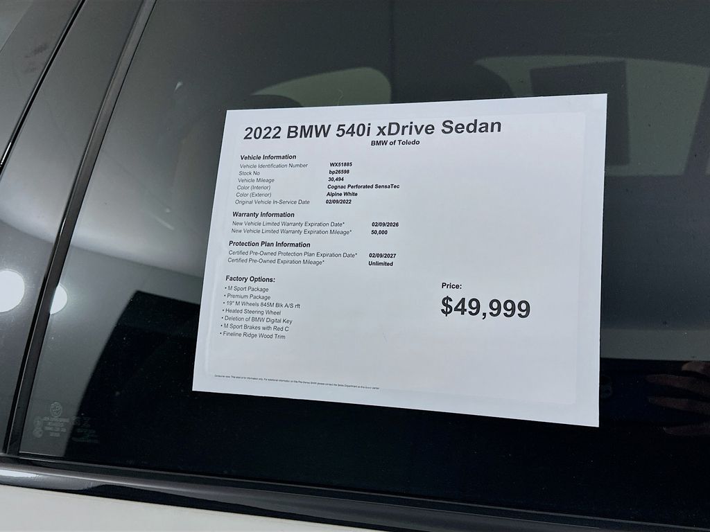 used 2022 BMW 5-Series car, priced at $45,999