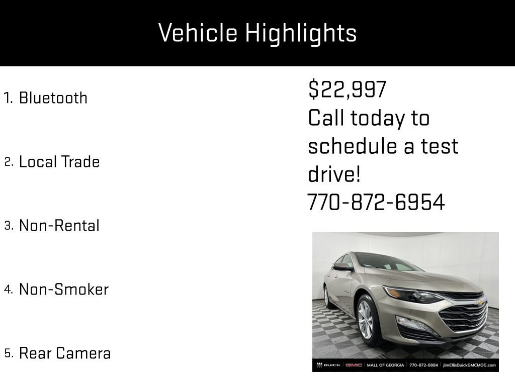 used 2025 Chevrolet Malibu car, priced at $22,997