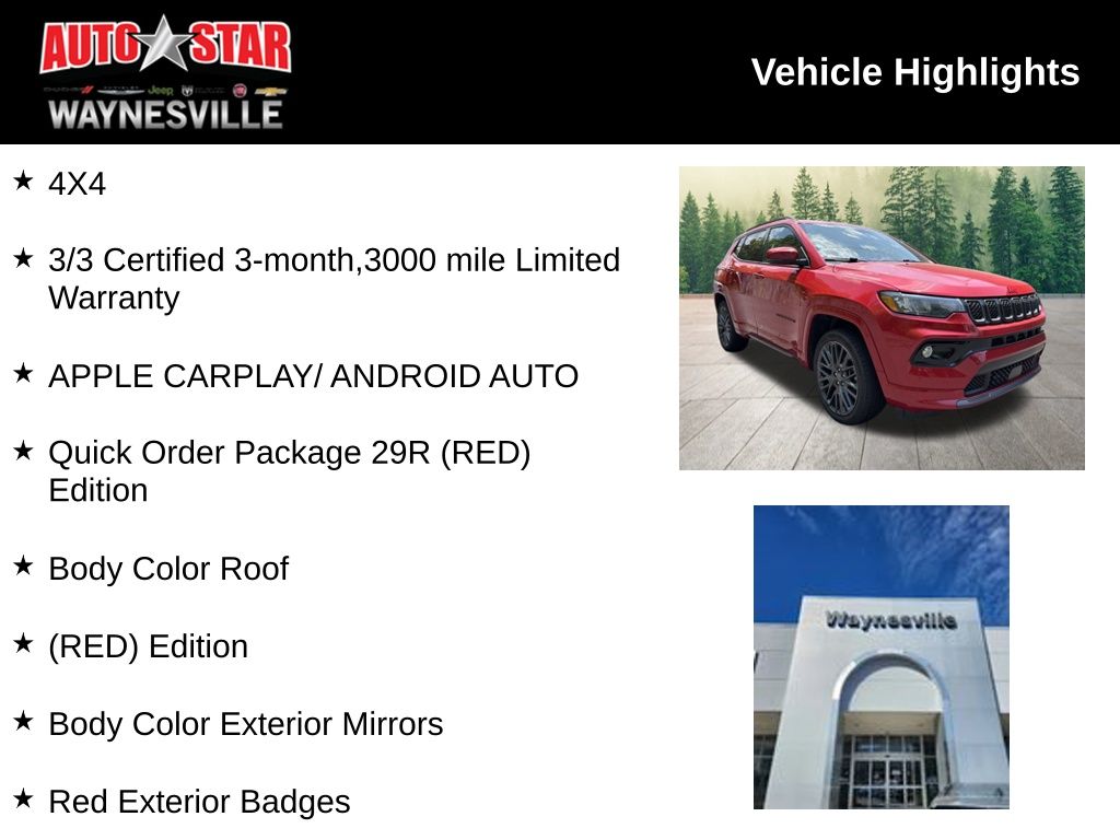 used 2023 Jeep Compass car, priced at $23,994
