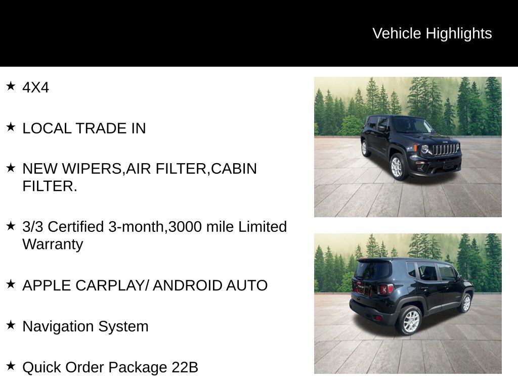 used 2023 Jeep Renegade car, priced at $19,500