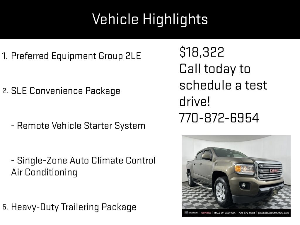 used 2015 GMC Canyon car, priced at $18,322