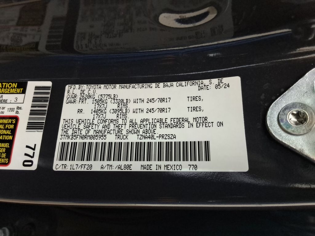 used 2024 Toyota Tacoma car, priced at $35,250