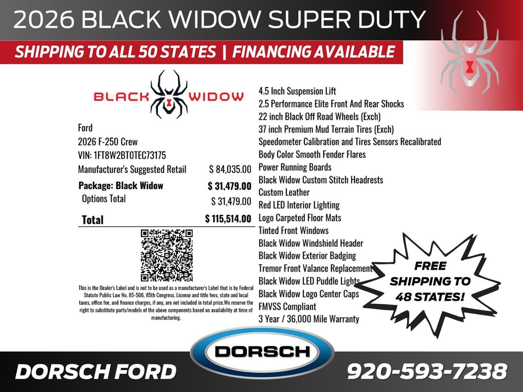 new 2026 Ford F-250SD car, priced at $115,514