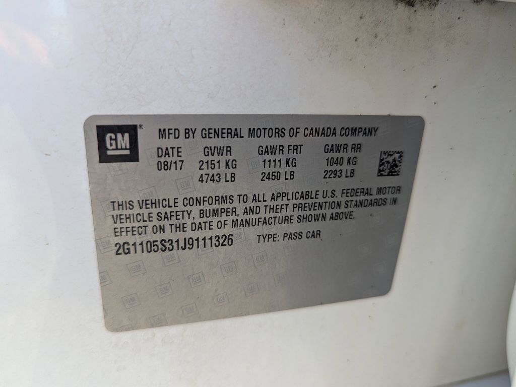 used 2018 Chevrolet Impala car, priced at $7,592