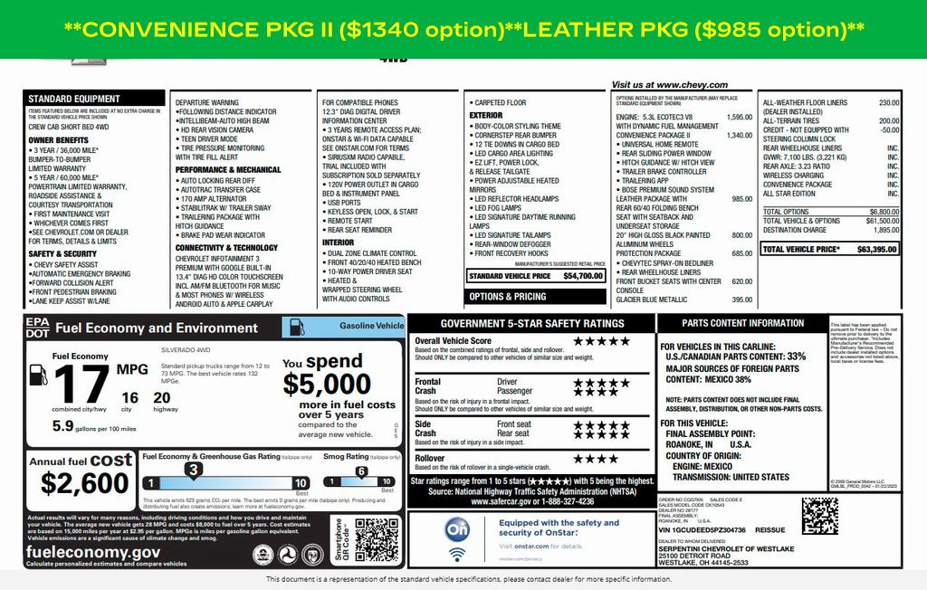 used 2023 Chevrolet Silverado 1500 car, priced at $45,500