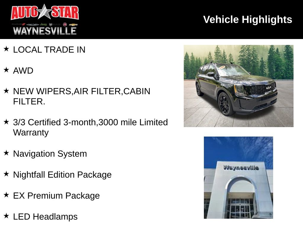 used 2022 Kia Telluride car, priced at $32,450