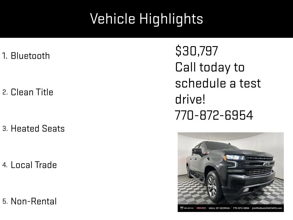 used 2019 Chevrolet Silverado 1500 car, priced at $30,797