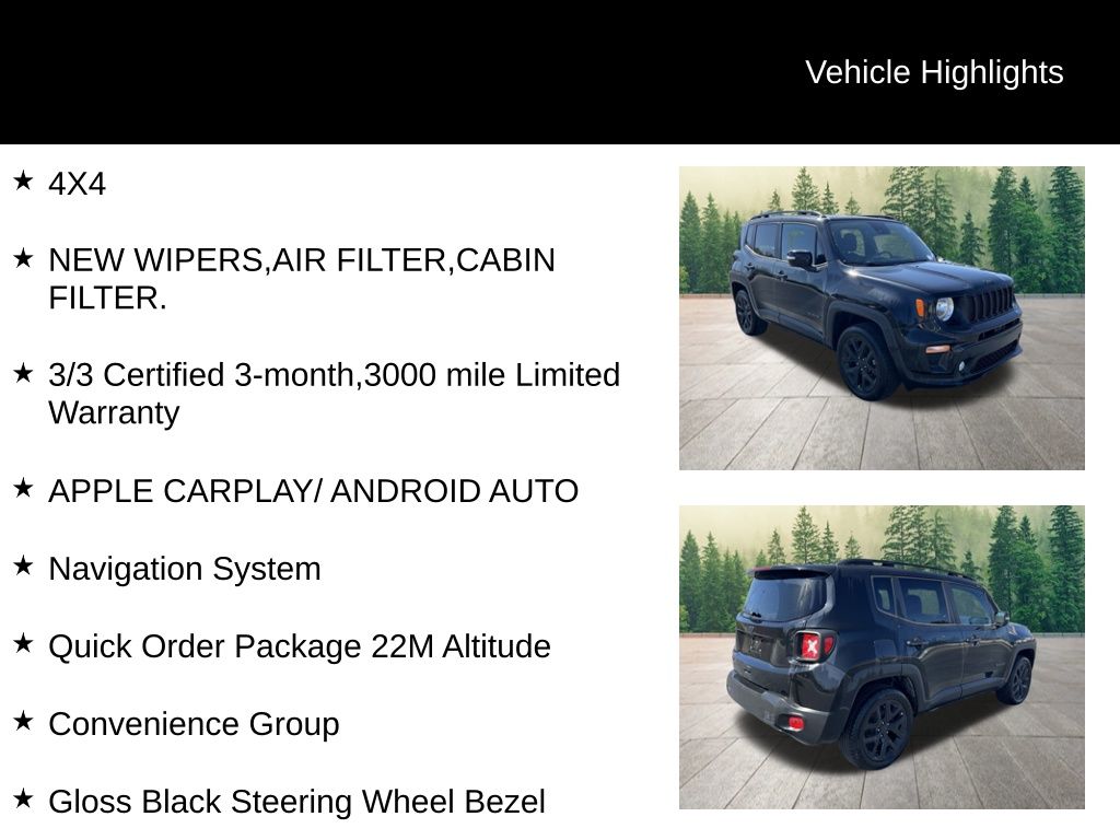used 2022 Jeep Renegade car, priced at $19,850