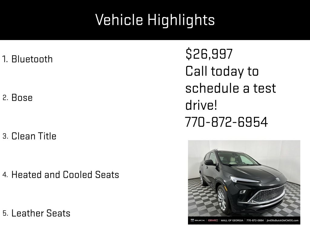 used 2024 Buick Encore GX car, priced at $26,997