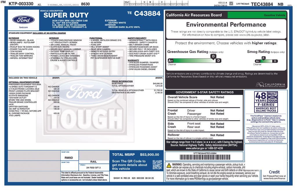 new 2026 Ford F-250SD car, priced at $52,421