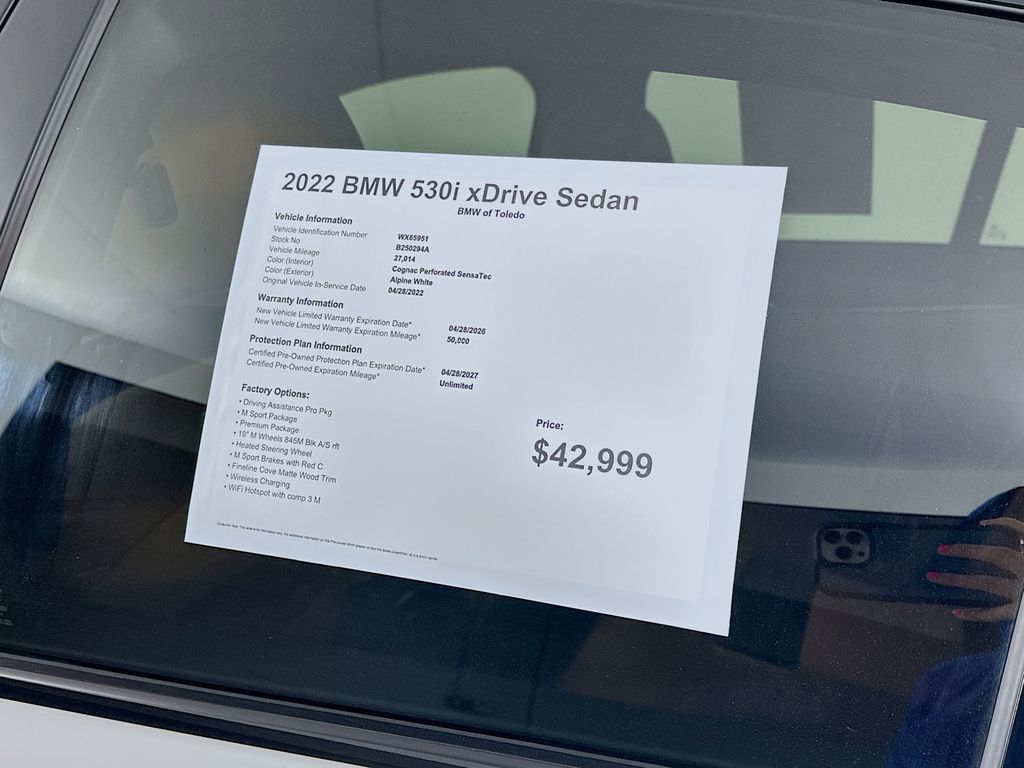 used 2022 BMW 5-Series car, priced at $41,299