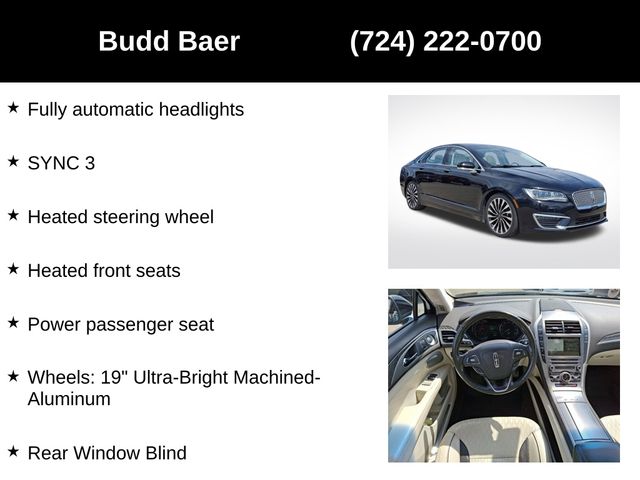 used 2017 Lincoln MKZ car, priced at $19,685
