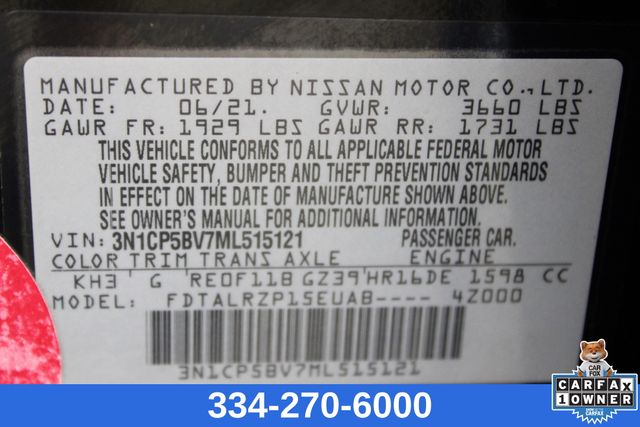 used 2021 Nissan Kicks car, priced at $15,999