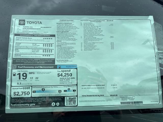 new 2025 Toyota Tundra car, priced at $56,559