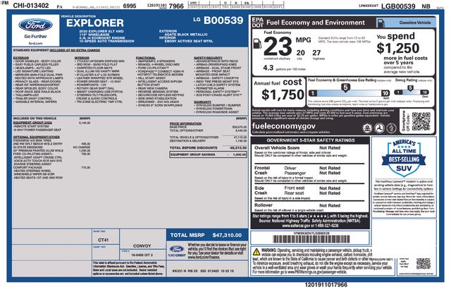 used 2020 Ford Explorer car, priced at $22,495