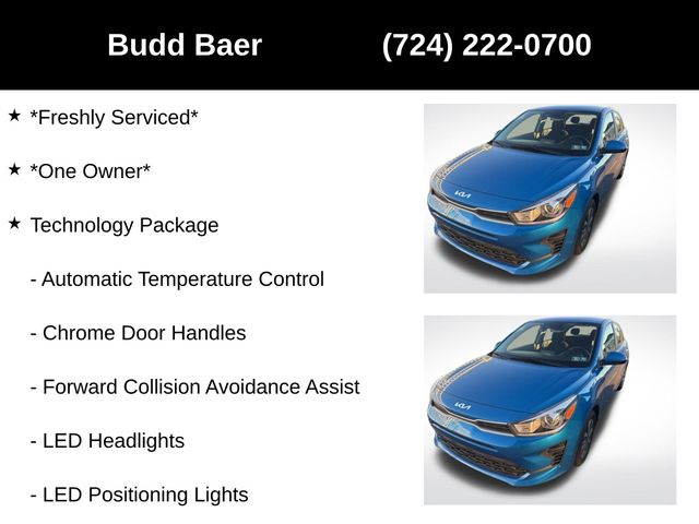 used 2022 Kia Rio car, priced at $14,935