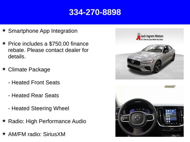 new 2024 Volvo S60 car, priced at $39,527
