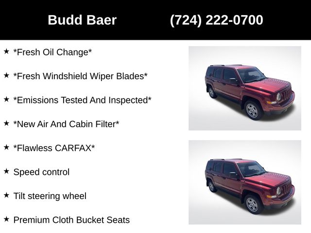 used 2016 Jeep Patriot car, priced at $8,990