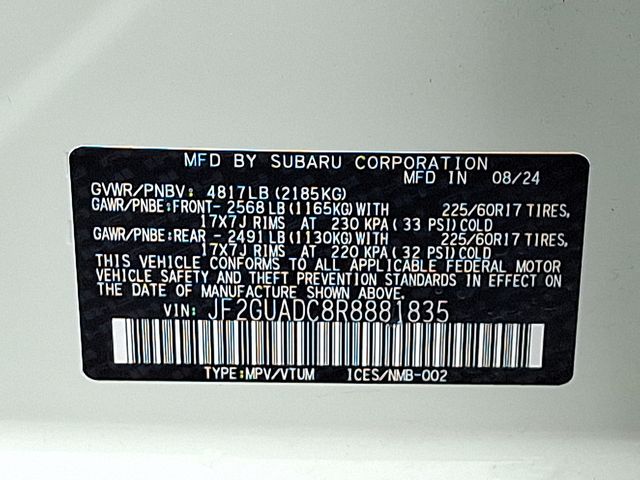 used 2024 Subaru Crosstrek car, priced at $27,890