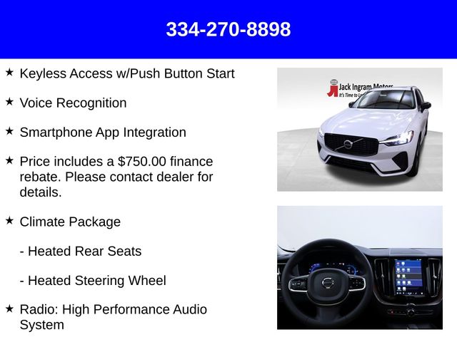 new 2024 Volvo XC60 Recharge Plug-In Hybrid car, priced at $57,715