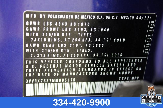 used 2022 Volkswagen Taos car, priced at $20,999