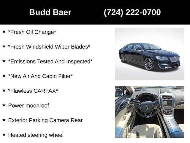 used 2017 Lincoln MKZ car, priced at $19,685