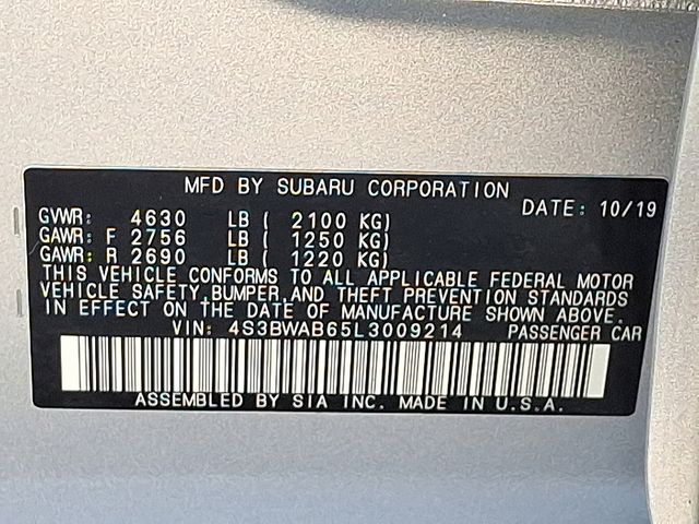 used 2020 Subaru Legacy car, priced at $20,676