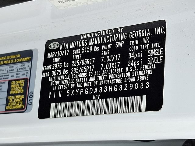 used 2017 Kia Sorento car, priced at $14,220