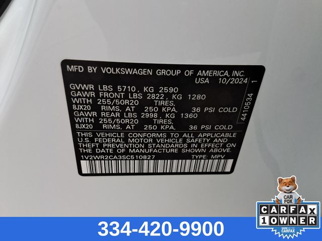 used 2025 Volkswagen Atlas car, priced at $39,999