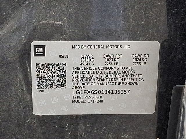used 2018 Chevrolet Bolt EV car, priced at $13,480