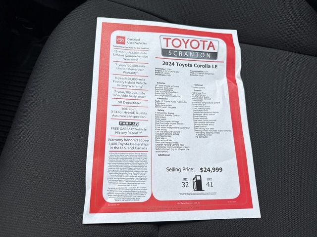 used 2024 Toyota Corolla car, priced at $24,899